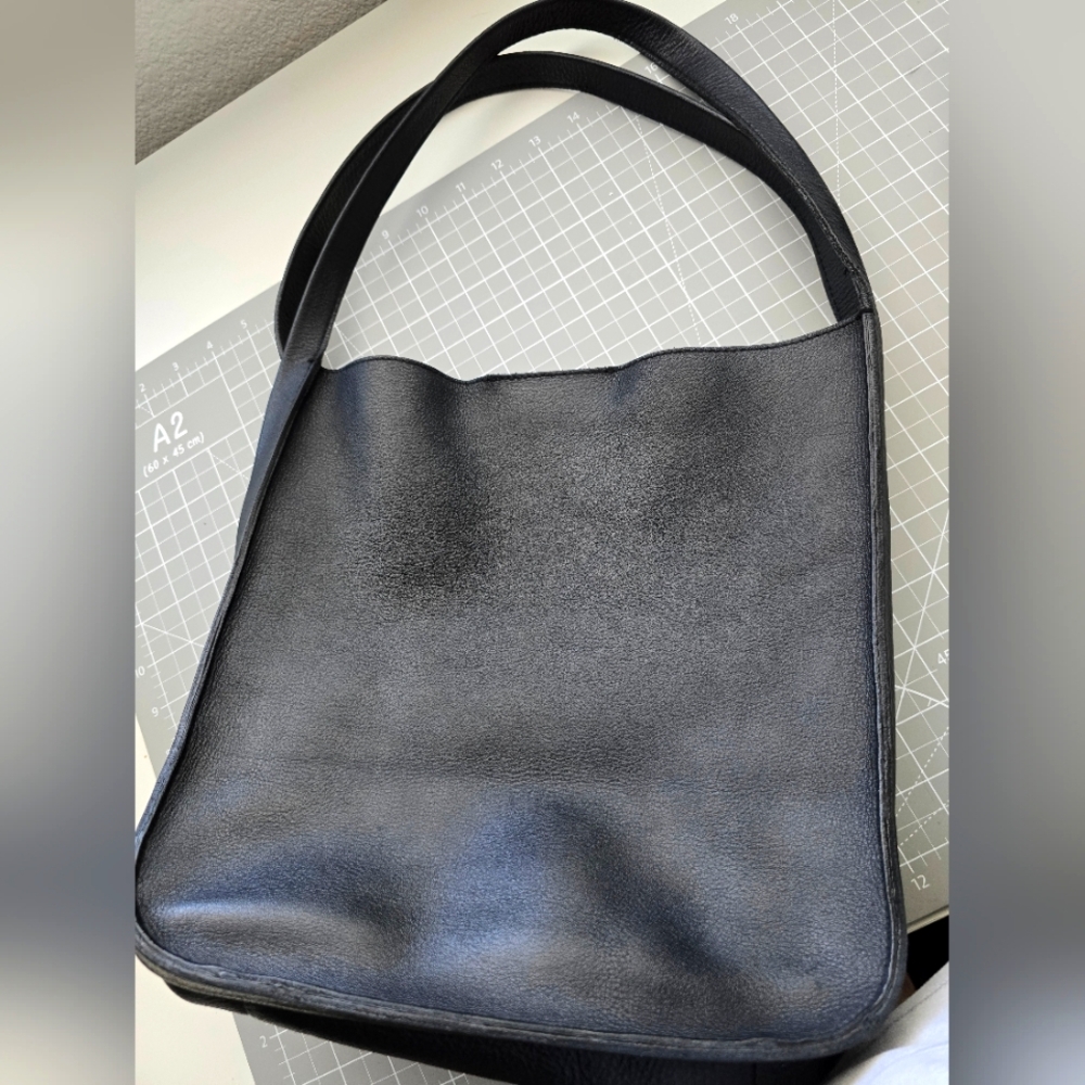 Madewell Black  Leather Sydney Tote